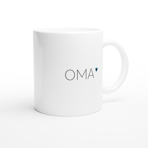 Tasse OMA mit Herz - ozeanblau