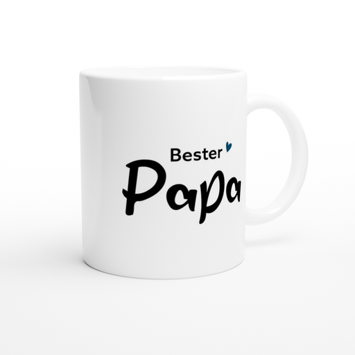 Tasse Bester Papa mit Herz - ozeanblau