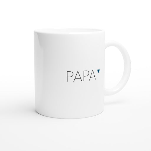 Tasse PAPA mit Herz - ozeanblau