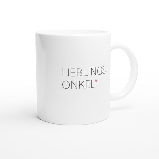 Tasse LIEBLINGS ONKEL mit Herz - rose