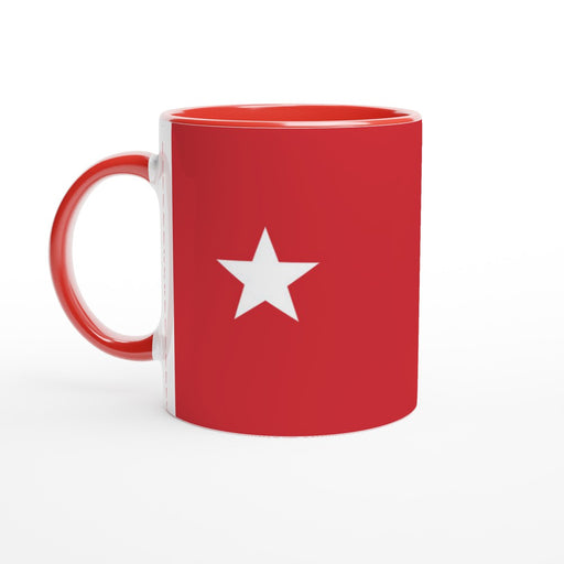 Tasse mit Stern - rot/weiß, verschiedene Farben